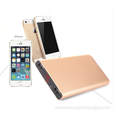 Metal shell smart LCD display power source 36000 mah portable charging treasure